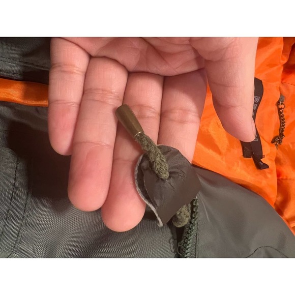 REASON Hooded lightweight Utility Jacket Green Orange Green Large Gorpcore - Picture 7 of 7